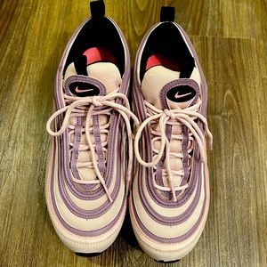 Air Max 97 Sneaker in Champagne, Black & Violet-size 8.5